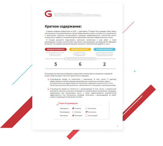 ИТ-аудит. Удобная и понятная форма отчетности